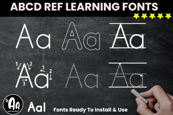 Abcd Tracing Alphabet Letters Bundle Font for Campaigns