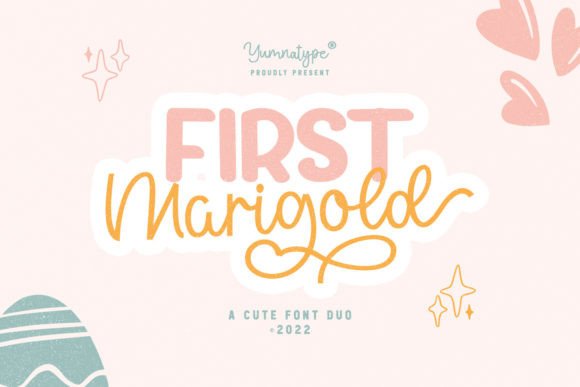 First Marigold Duo Font for Handmade Labels
