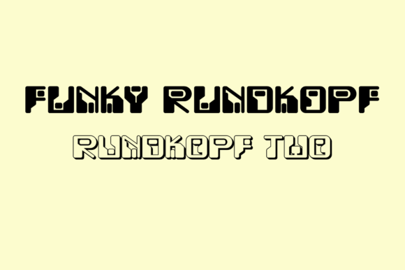 Funky Rundkopf Font: A Geometric Display Typeface for Campaigns
