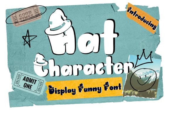 Hat Character Font: Joyful Display Typography for Editorial Design