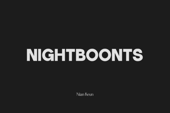 Nightboonts Font: A Modern Display Typeface for Branding
