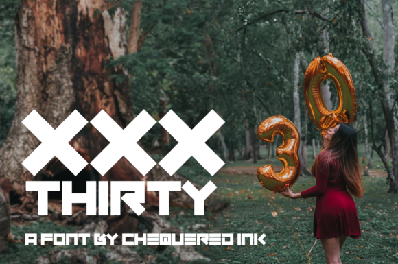 XXX Thirty Font: Bold Display Typography for Web Design